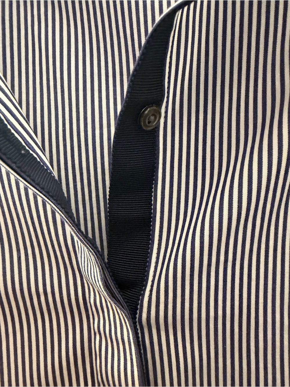 J. Crew Navy and White Striped Button-Down Tunic - Picture 4 of 8